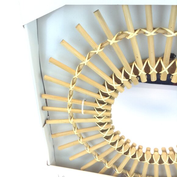 Rattan Sunburst Mirror New in Box 40cm x 2cm Boho Decor - Picture 10 of 16